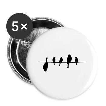 Black Design Stay Weird - Buttons groß 56 mm (5er Pack) - Weiß - Vorne