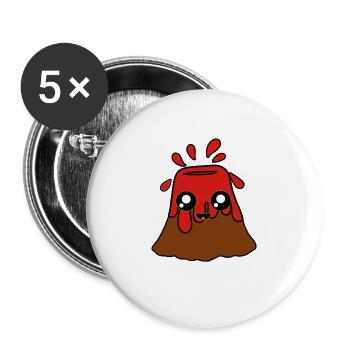 Süßer Vulkan - Buttons groß 56 mm (5er Pack) - Weiß - Vorne