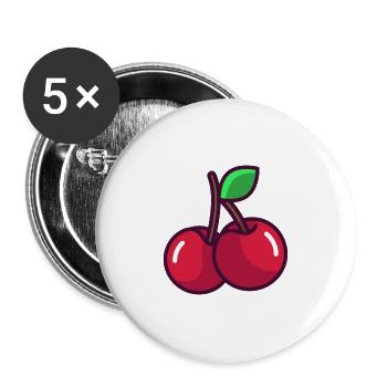 cherry - Buttons large 2.2''/56 mm (5-pack) - white - Front