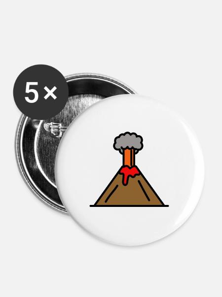 Vulkan - Buttons groß 56 mm (5er Pack) - Weiß