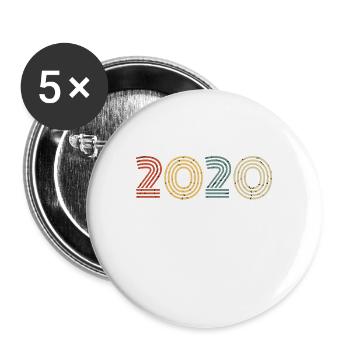2020 gift - Buttons large 2.2''/56 mm (5-pack) - white - Front