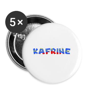 t-shirt kafrine idée cadeau ile de la reunion - Lot de 5 grands badges (56 mm) - blanc - Devant