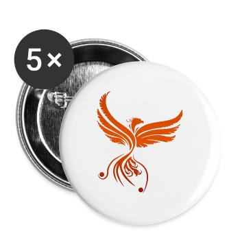 Egypt Symbol Phoenix Gift Idea - Buttons large 2.2''/56 mm (5-pack) - white - Front