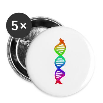 DNA - Buttons groß 56 mm (5er Pack) - Weiß - Vorne