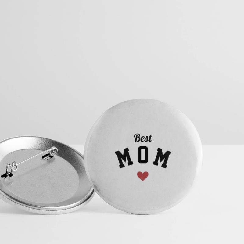 Beste Mutter, Herz, Muttertag, Mutter Buttons groß 56 mm (5er Pack)