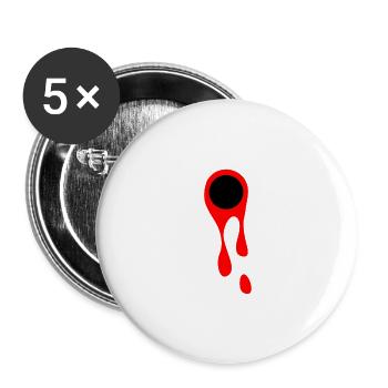 Gunshots and blood blood stain symbol gunshot wound - Buttons large 2.2''/56 mm (5-pack) - white - Front