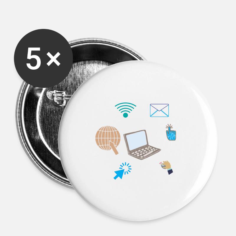 CONNECTED COMPUTER - Buttons large 2.2''/56 mm (5-pack) - white