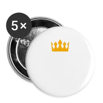 Home Office King Geschenkidee - Buttons groß 56 mm (5er Pack) - Weiß - Vorne