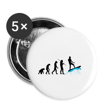 Évolution - Surf - Lot de 5 grands badges (56 mm) - blanc - Devant