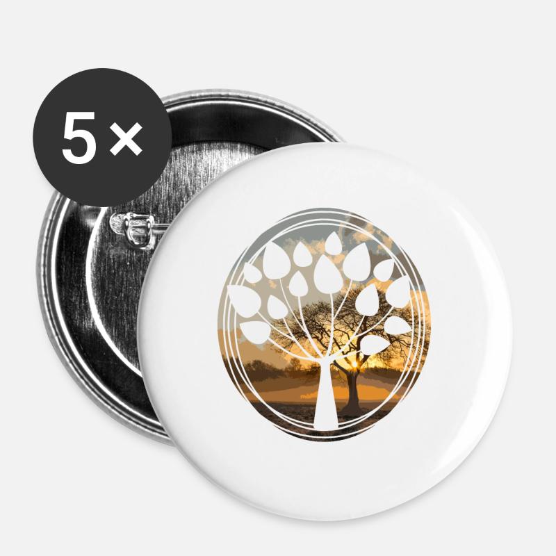 tree - Buttons large 2.2''/56 mm (5-pack) - white