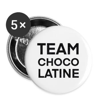 Team Chocolatine / Team Chocolatine - Buttons large 2.2''/56 mm (5-pack) - white - Front