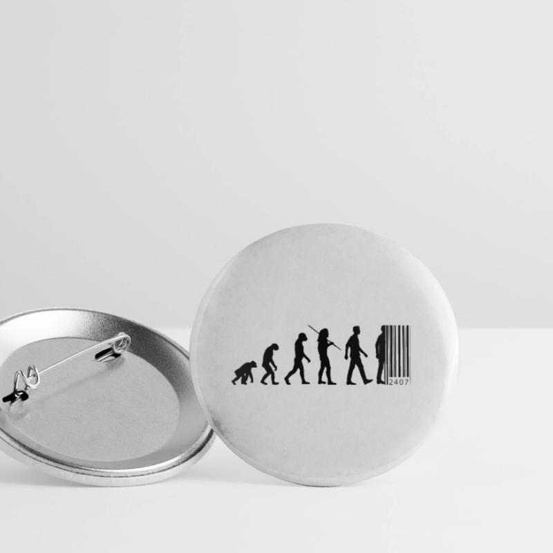 Evolution - code à barres Lot de 5 grands badges (56 mm)