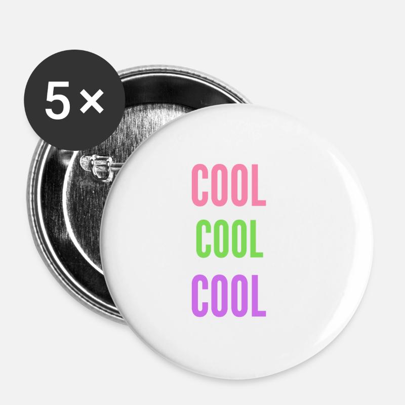 COOL COOL COOL - Buttons large 2.2''/56 mm (5-pack) - white