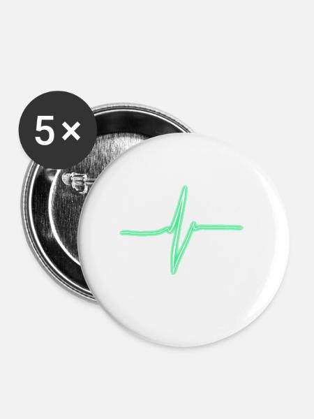 Puls - Buttons groß 56 mm (5er Pack) - Weiß