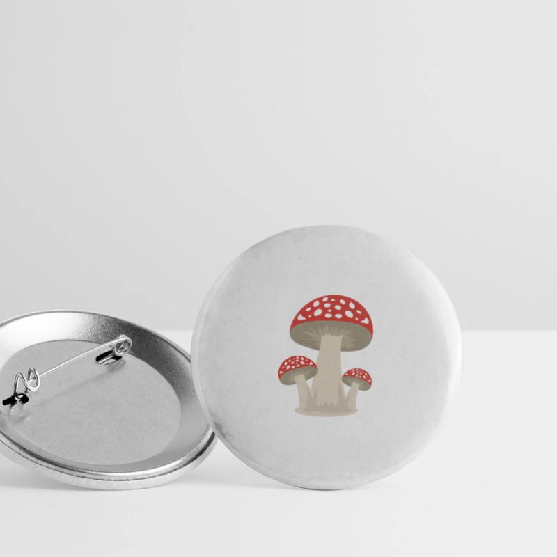 Pilz Glückspilz Wald Geschenkidee Buttons groß 56 mm (5er Pack)