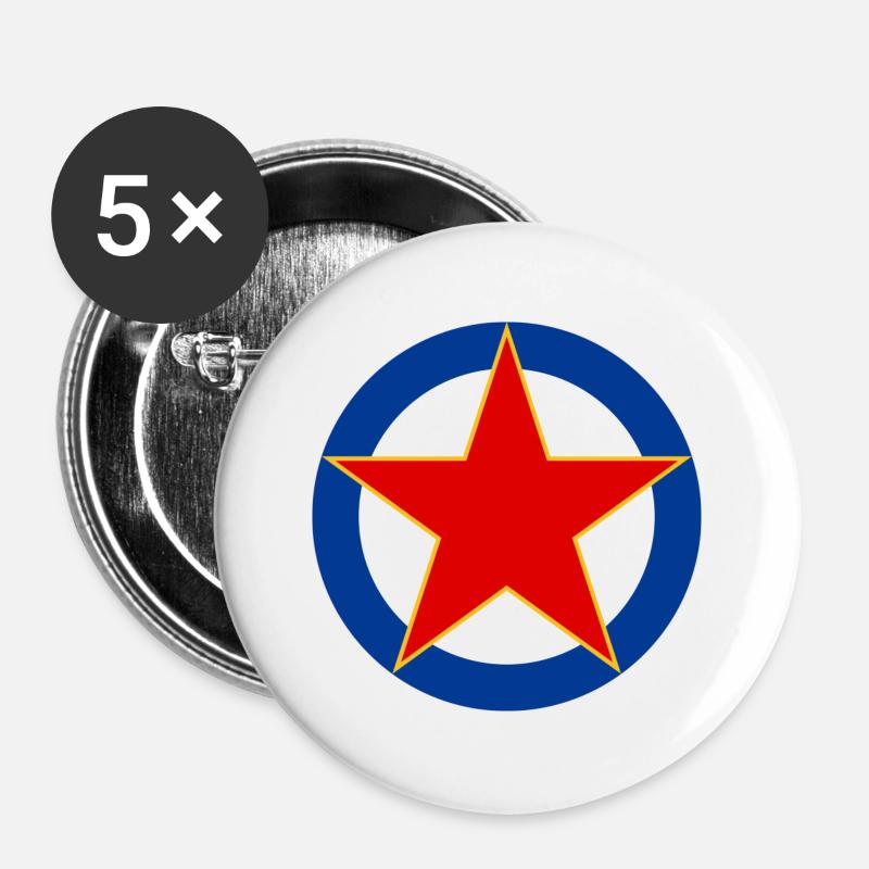 SFRJ - Buttons large 2.2''/56 mm (5-pack) - white
