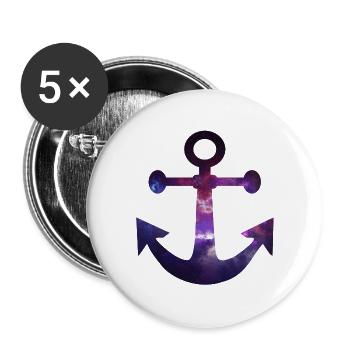 Anker - Buttons groß 56 mm (5er Pack) - Weiß - Vorne