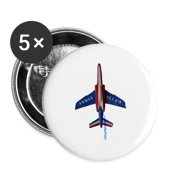 Patrouille de France airshow air force - Buttons large 2.2''/56 mm (5-pack) - white - Front