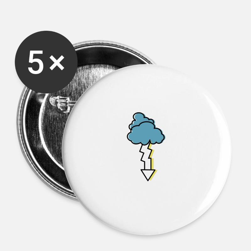 thunderstorm - Buttons large 2.2''/56 mm (5-pack) - white