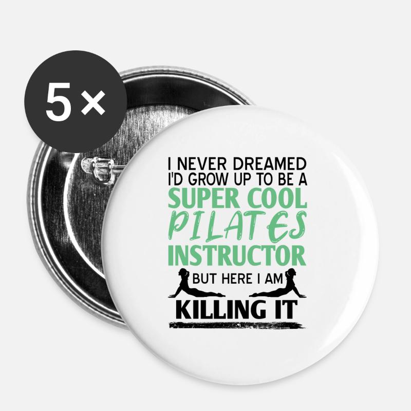 Pilates - Buttons large 2.2''/56 mm (5-pack) - white
