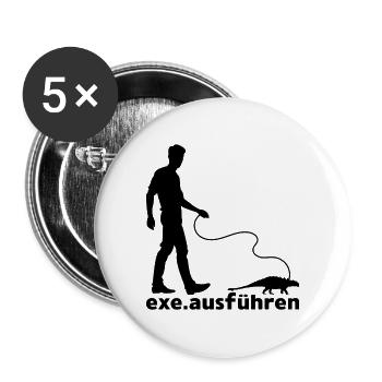 Exe ausführen Programming Informatic Geschenk - Buttons groß 56 mm (5er Pack) - Weiß - Vorne