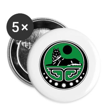 Chechen Geschenk Tschetschenien Dagestan Grosny - Buttons groß 56 mm (5er Pack) - Weiß - Vorne