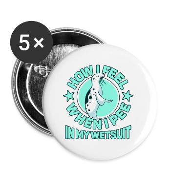 Divers Scuba Divers Diving Snorkelers Gift - Buttons large 2.2''/56 mm (5-pack) - white - Front