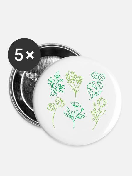 Anlagenbetrieben - Buttons groß 56 mm (5er Pack) - Weiß