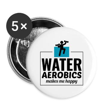 Water aerobics Aquatic fitness Aqua Exercise - Buttons large 2.2''/56 mm (5-pack) - white - Front