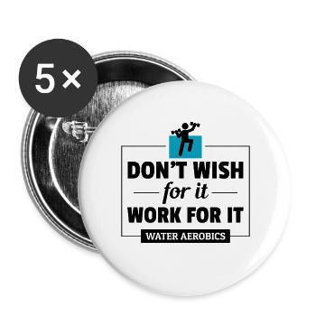 Water aerobics Aquatic fitness Aqua Exercise - Buttons large 2.2''/56 mm (5-pack) - white - Front