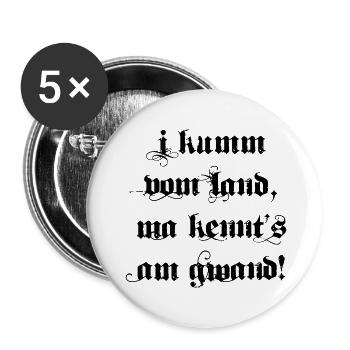 Funny i kumm from the country sarcasm saying - Buttons large 2.2''/56 mm (5-pack) - white - Front