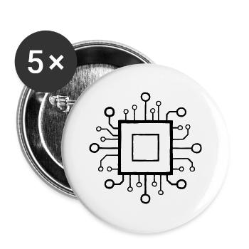 CircuitDot - Buttons groß 56 mm (5er Pack) - Weiß - Vorne