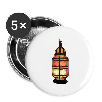 Lanterne - Lanterne Traditionnelle - Lanterne Colo - Lot de 5 grands badges (56 mm) - blanc - Devant