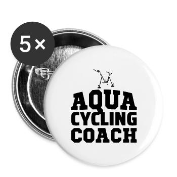Aqua Cycling Schwimmbad Fitness Training Coach - Buttons groß 56 mm (5er Pack) - Weiß - Vorne