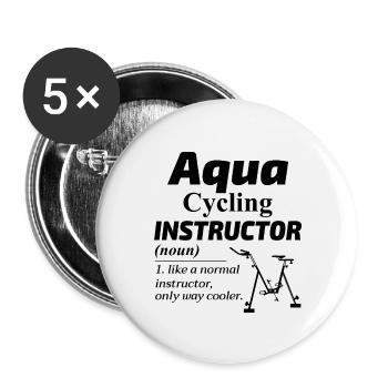 Aqua Cycling Schwimmbad Fitness Training Coach - Buttons groß 56 mm (5er Pack) - Weiß - Vorne
