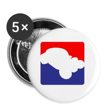 Hotrod Hot Rod V8 Tuning Auto | Farben änderbar - Buttons groß 56 mm (5er Pack) - Weiß - Vorne