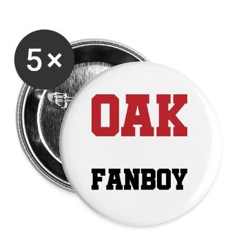 Oak Island Fanboy | Schatzsucher | Farben änderbar - Buttons groß 56 mm (5er Pack) - Weiß - Vorne