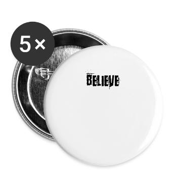 Glauben - Buttons groß 56 mm (5er Pack) - Weiß - Vorne