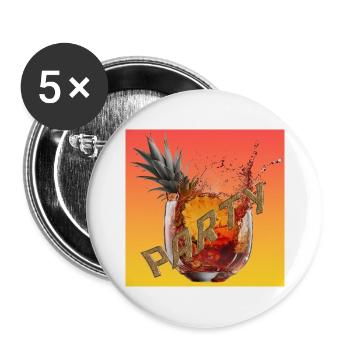 Les cocktails exotiques, c’est la fête - Lot de 5 grands badges (56 mm) - blanc - Devant