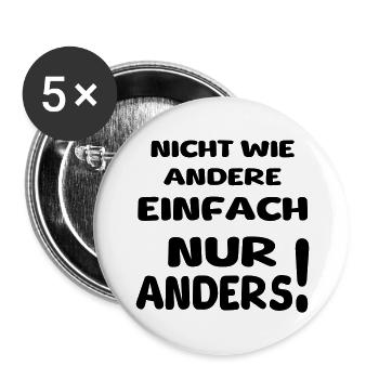 nicht wie andere II - Buttons groß 56 mm (5er Pack) - Weiß - Vorne