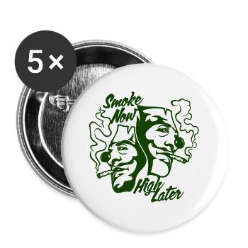 Weed Graphic - Buttons large 2.2''/56 mm (5-pack) - white - Front