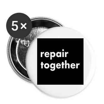 repair together - Buttons large 2.2''/56 mm (5-pack) - white - Front