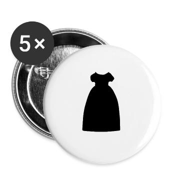Kleid Symbol Klamotten cartoon - Buttons groß 56 mm (5er Pack) - Weiß - Vorne