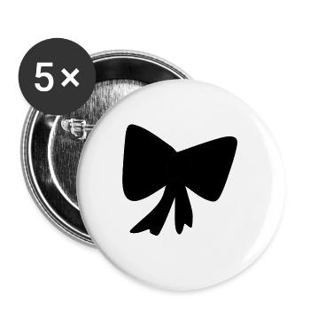 Schleife Muster Symbol - Buttons groß 56 mm (5er Pack) - Weiß - Vorne