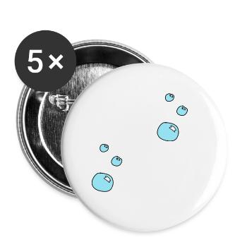 Les cercles de bulles de savon forment le motif de l’eau - Lot de 5 grands badges (56 mm) - blanc - Devant