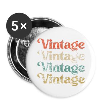 Vintage - Vintage Distressed - Buttons large 2.2''/56 mm (5-pack) - white - Front