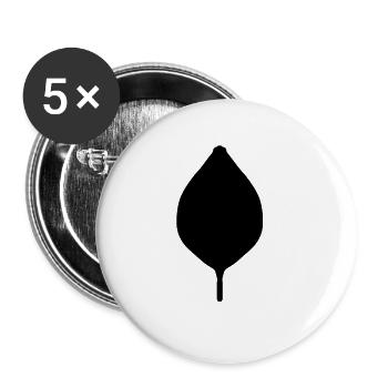 pflanzen Blätter blatt grün natur symbol - Buttons groß 56 mm (5er Pack) - Weiß - Vorne
