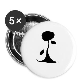 baum Pflanze Symbol Natur form blätter - Buttons groß 56 mm (5er Pack) - Weiß - Vorne