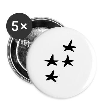 muster vier sterne stern symbol form - Buttons groß 56 mm (5er Pack) - Weiß - Vorne