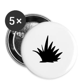 grass symbol natur pflanze form - Buttons groß 56 mm (5er Pack) - Weiß - Vorne